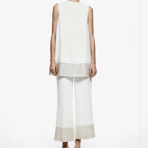 H&M Bead-embellished Pants white (PANTS ONLY). NWT. Top separately sold